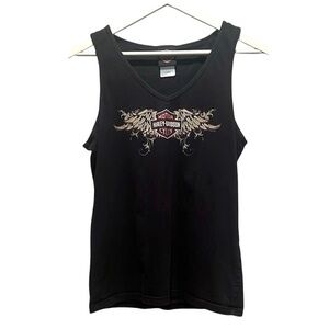 Harley Davidson Women’s Tank Top Black Wings Size XL 2012 Arrowhead